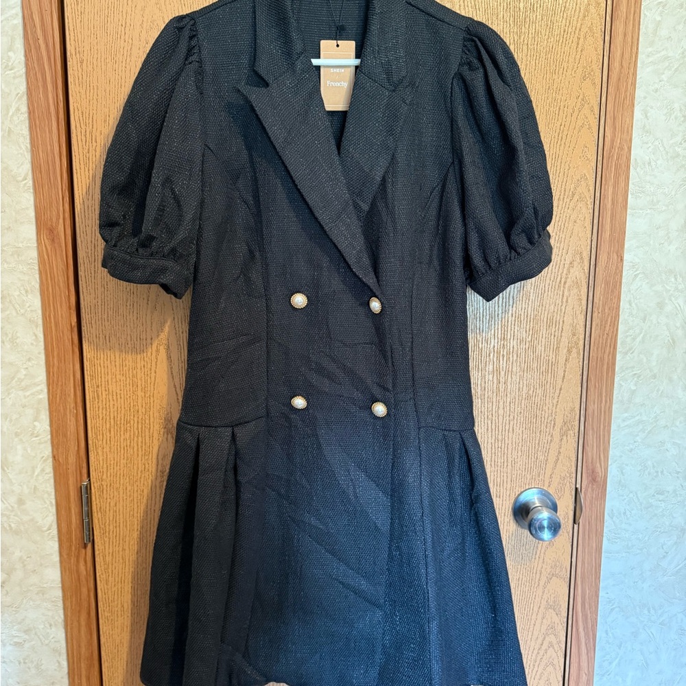 SHEIN Charcoal Textured Blazer